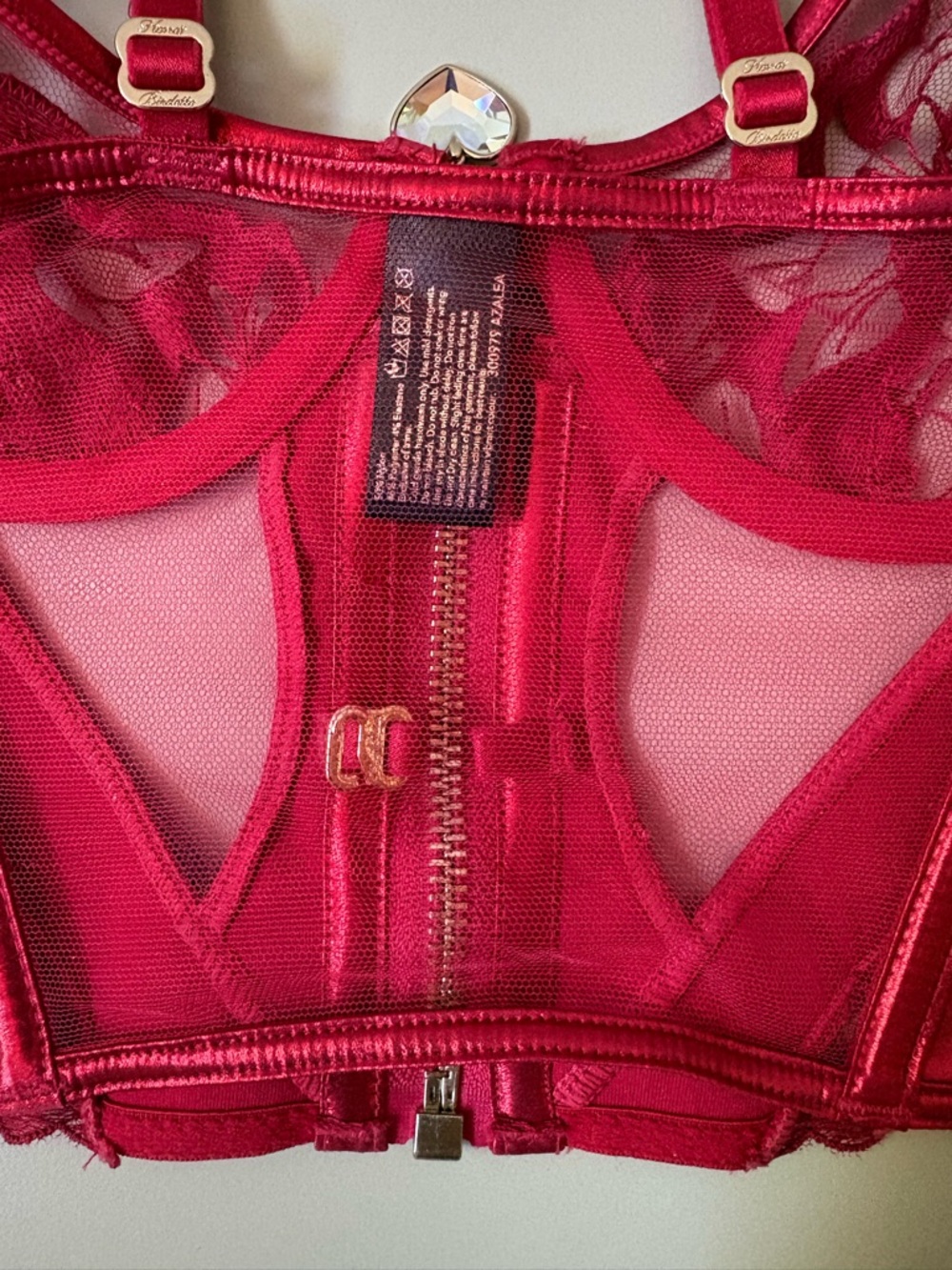 Honey Birdette Red Bustier 34C - Picture 6 of 6